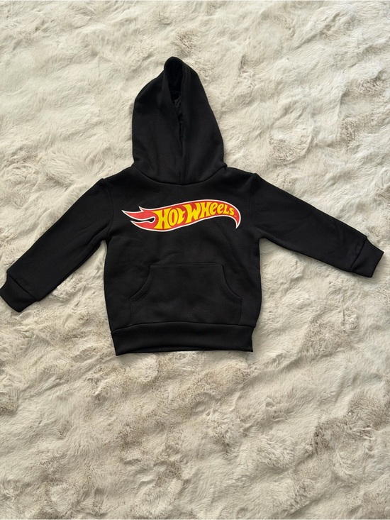 Mattel Other - Hot Wheels Black Hoodie with Red and Yellow Logo | Mattel